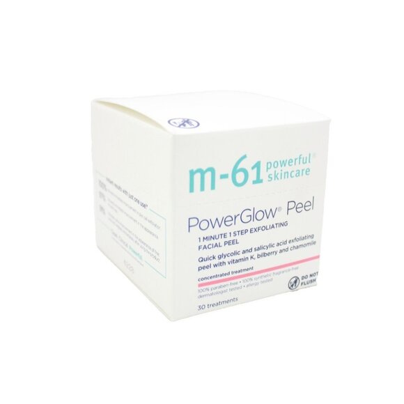 m-61 Powerful Skincare Power Glow 1 min Exfoliating Facial Peel 30 Treatment New - Picture 3 of 7